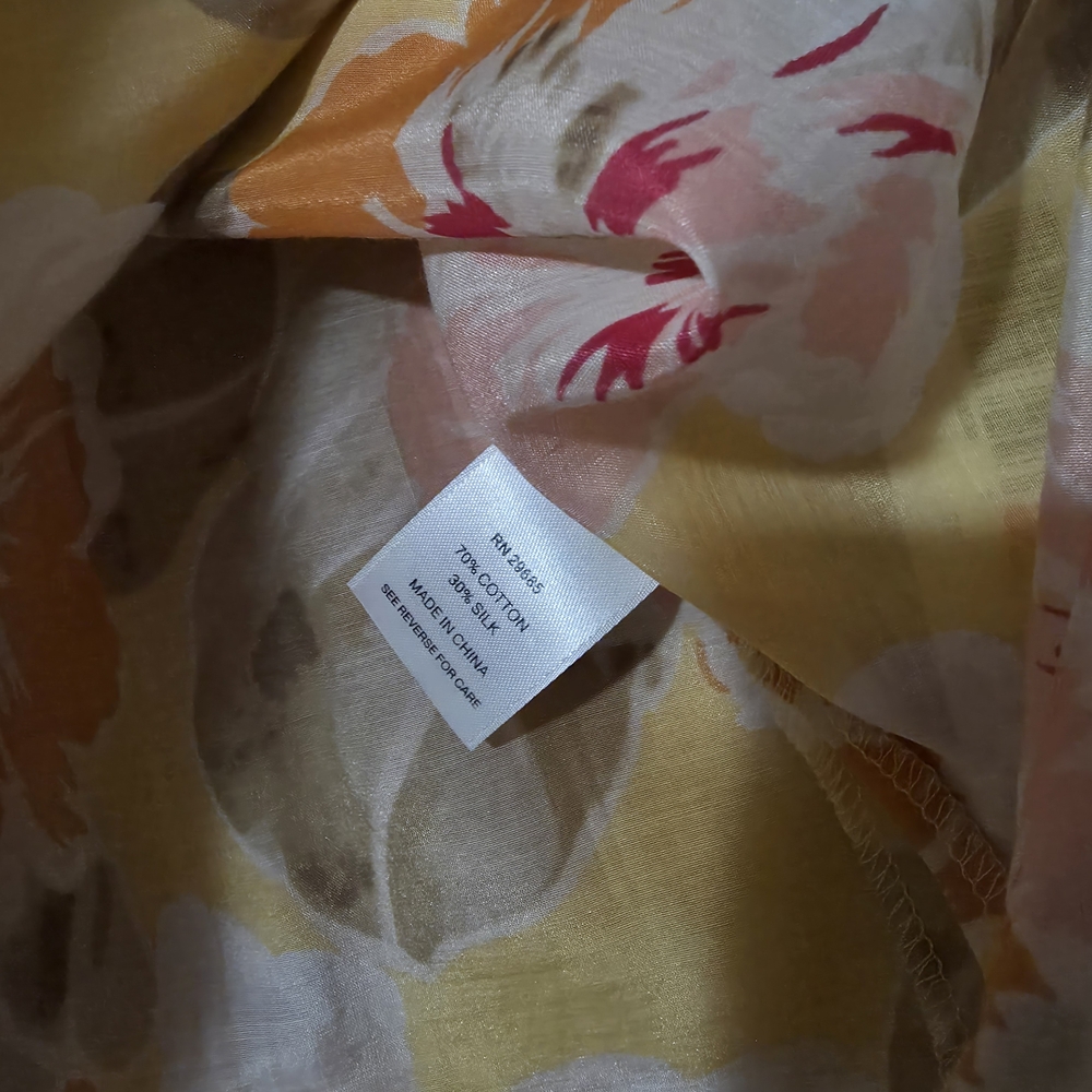 Pendleton Women's Floral Yellow Top - Picture 4 of 5